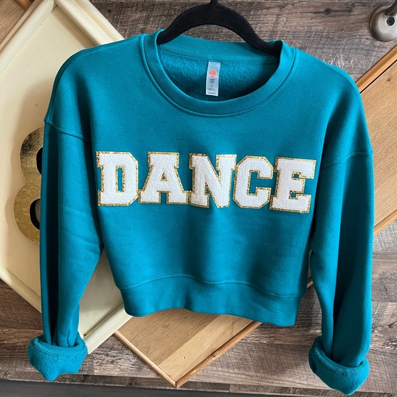 Varsity Letters Dance Cropped Crewneck - Picture 1 of 2